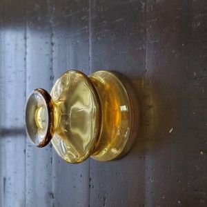 Vintage Danish Designs Amber Glass Ink Well